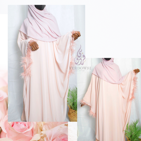ABAYA BINT SET- ROSE