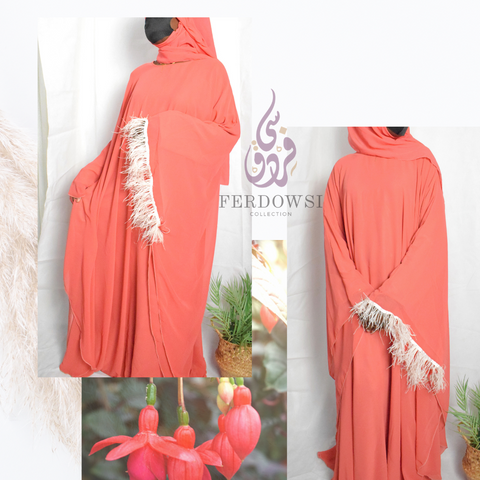 ABAYA BINT SET- FUSCHIA