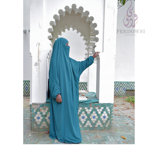 Jilbab Medina One Piece - Turquoise Green