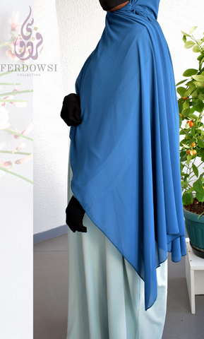 Maxi Chiffon Hijab - Ash Blue