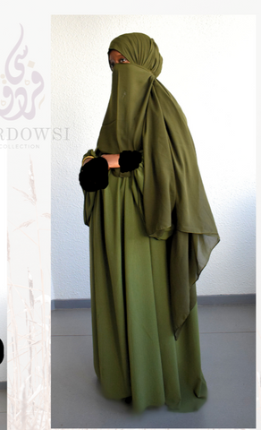 Instant Maxi Hijab - Khaki Green