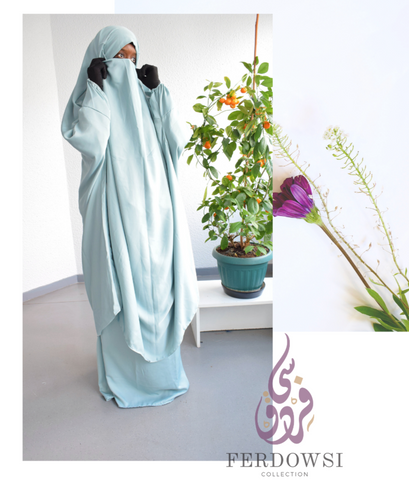 Jilbab Nidha 2-Piece  - Mint Blue