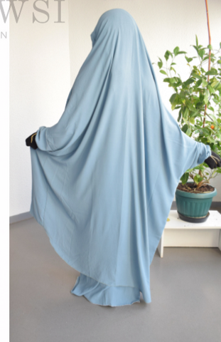 Jilbab Crepe - Pale Blue
