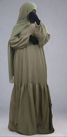 Abaya Mariyam SET - Soft Olive