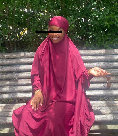 Jilbab Nidha 2-Piece  - Burgundy