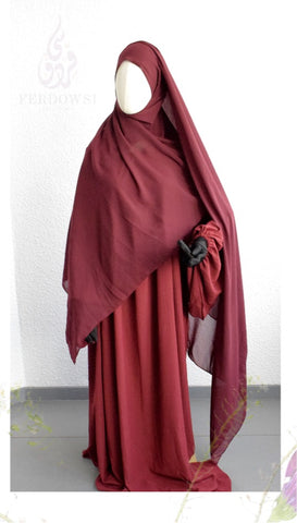 Instant Maxi Hijab - Burgundy