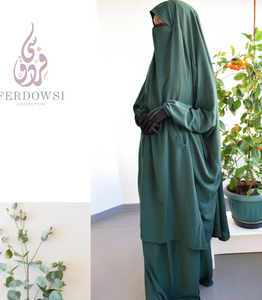 Jilbab Harem Pants Set - Dark Green