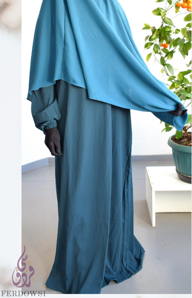 Abaya Shamsi - Dark Turquoise