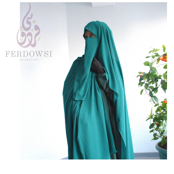 Half niqab- Dark Green