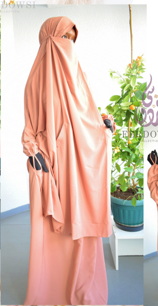 Jilbab 2Piece - Light Apricot