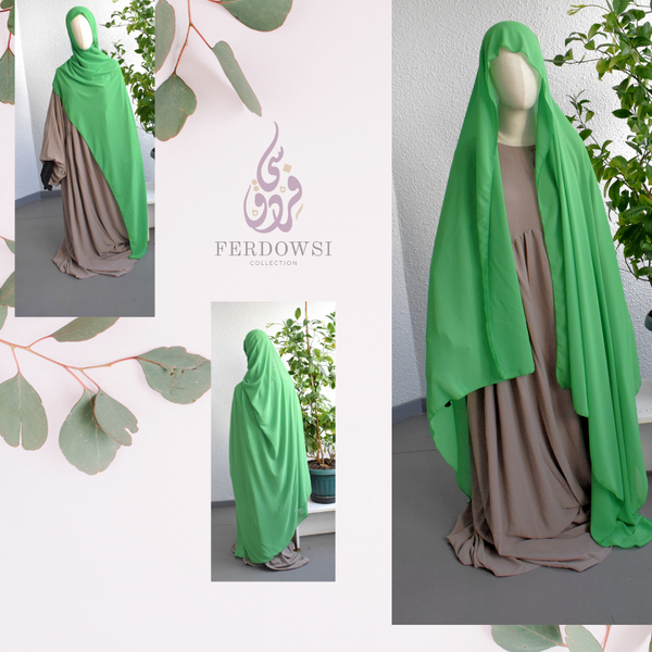 Maxi Chiffon Hijab - Meadow Green