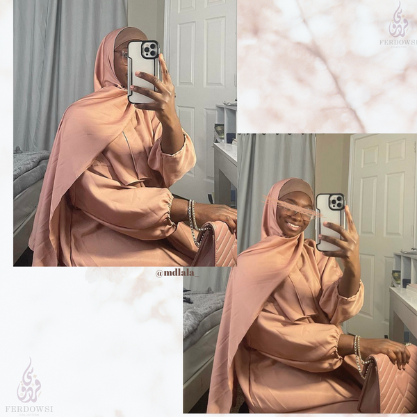 Prayer Abaya - Pale Pink