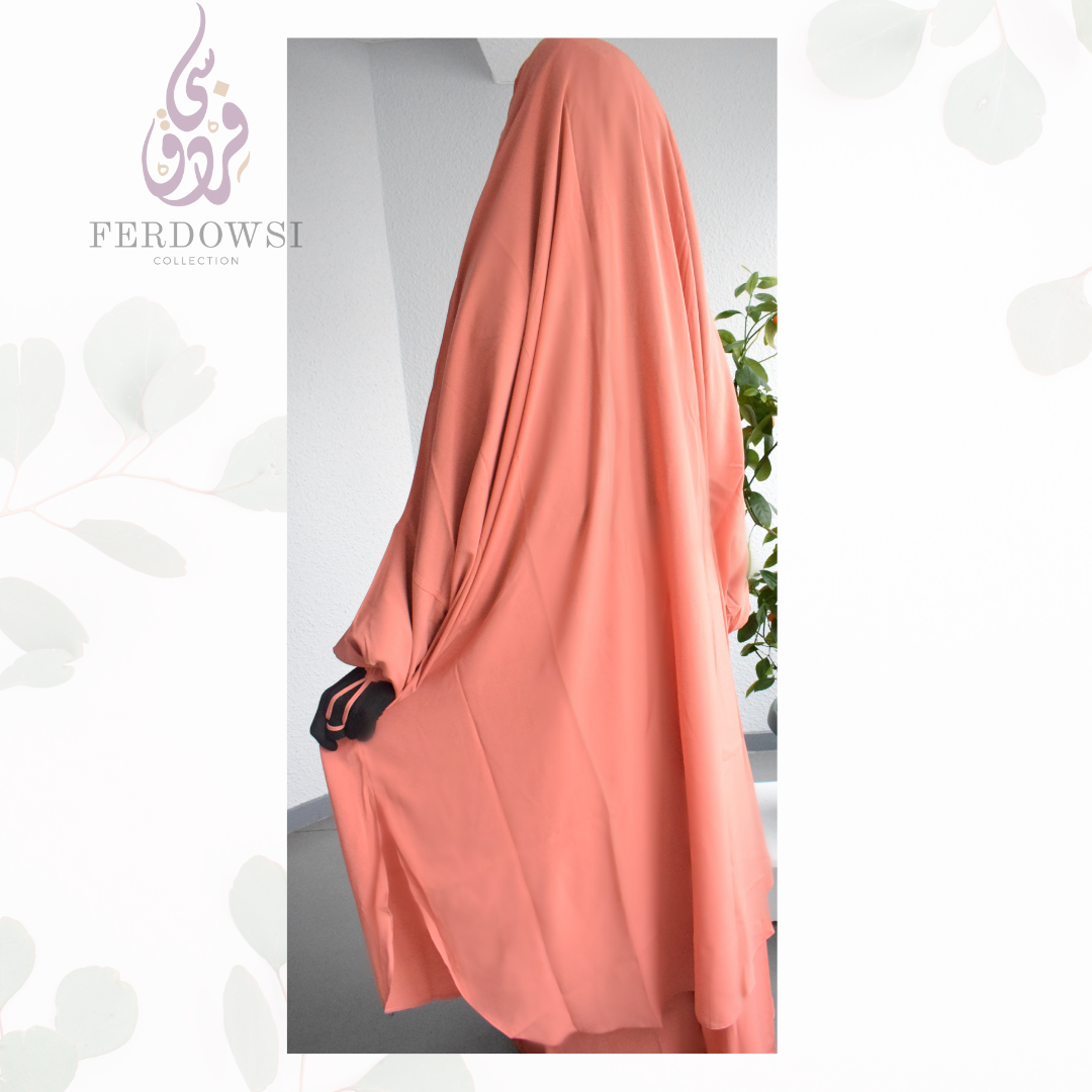 Jilbab 2Piece - Warm Pink