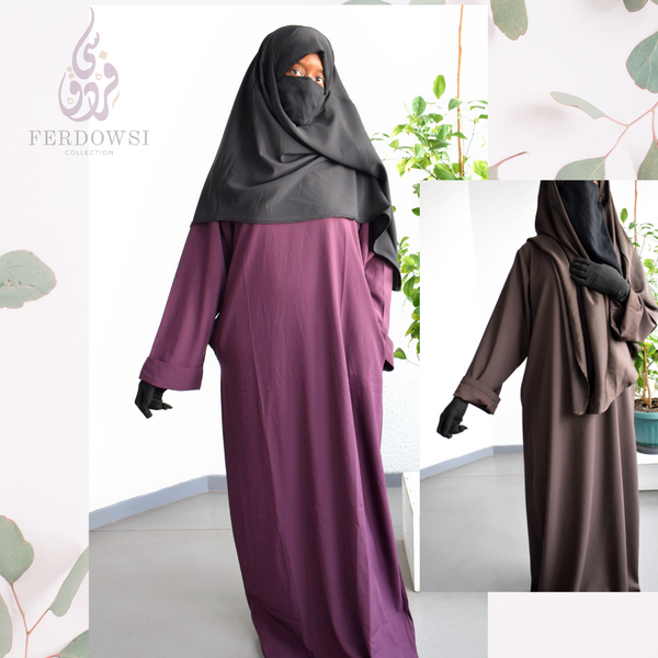 Abaya Simple - Dark Brown