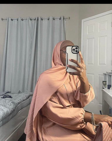 Prayer Abaya - Pale Pink