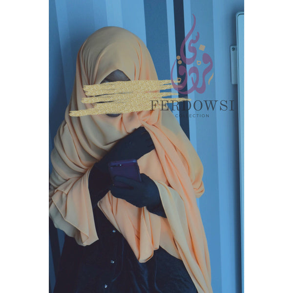 Maxi Chiffon Shayla/Hijab - Coral